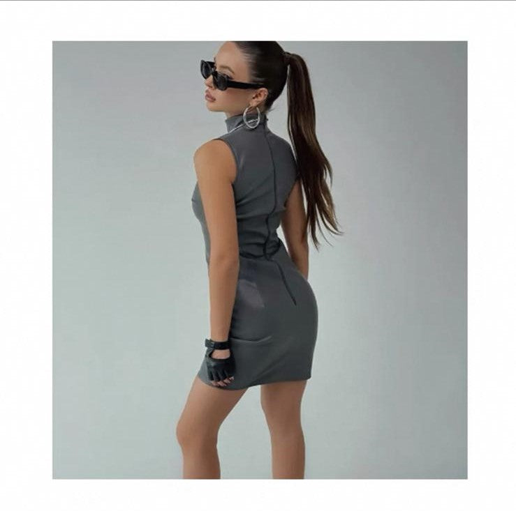 Leather Dress Short