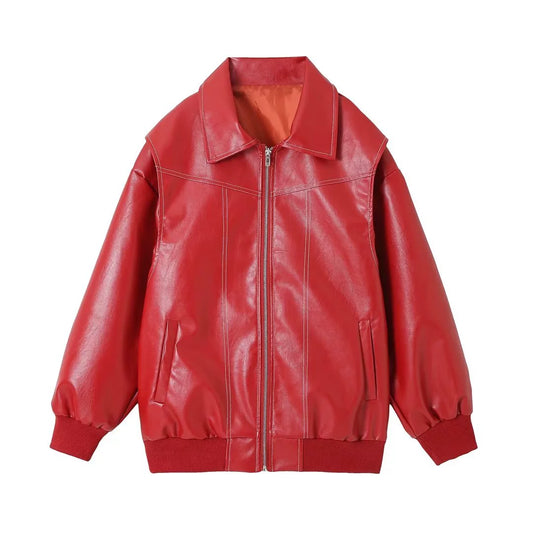 Red Cherry Leather Jacket